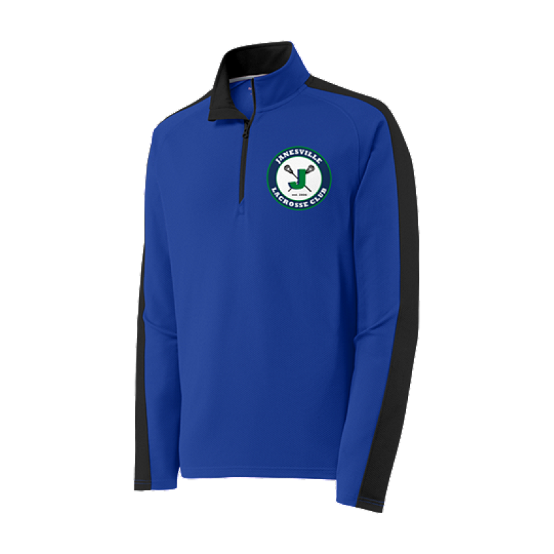 Jvl Lacrosse Textured Colorblock ¼-Zip Pullover