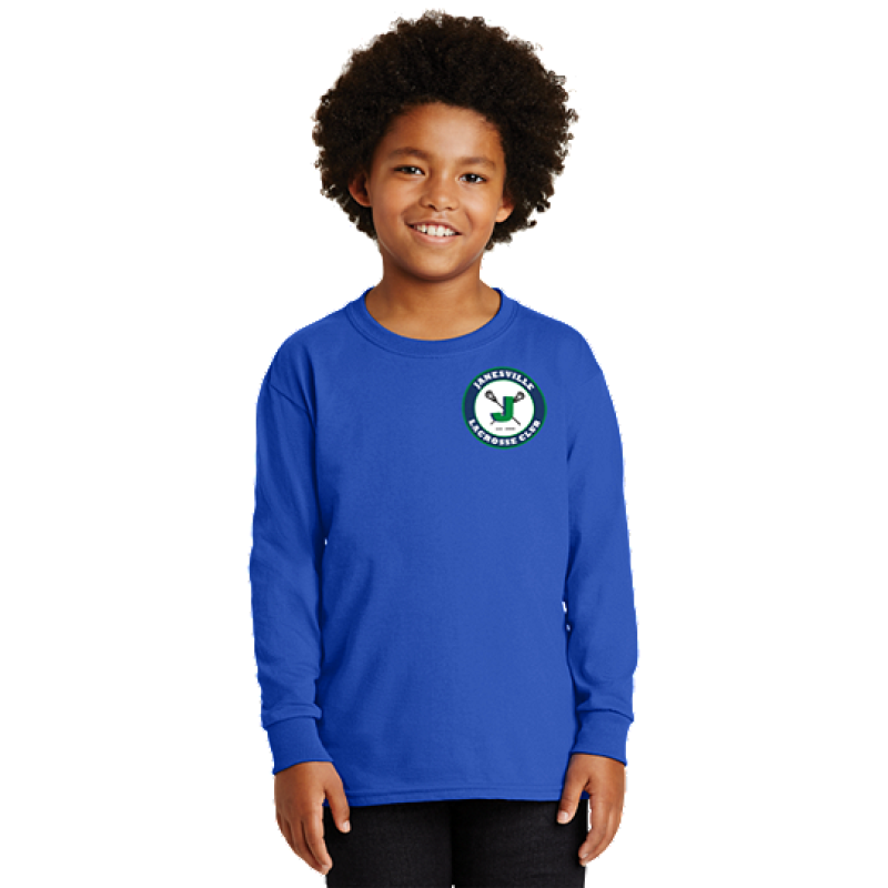 Jvl Lacrosse Youth Ultra Cotton® 100% Cotton Long Sleeve T-Shirt